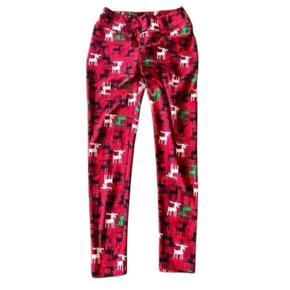 Lularoe Christmas Reindeer OS Leggings